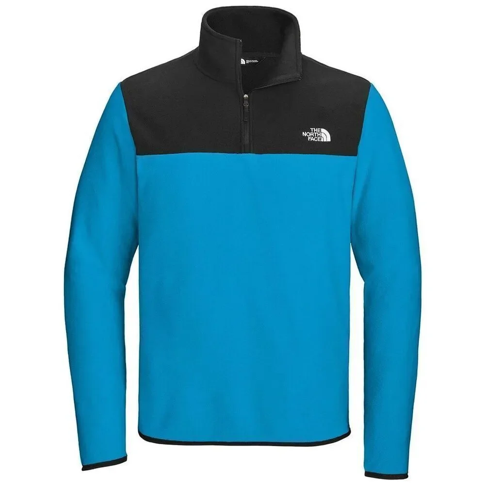 The North Face Blue Black Hero 1/4‎ Zip Fleece Large